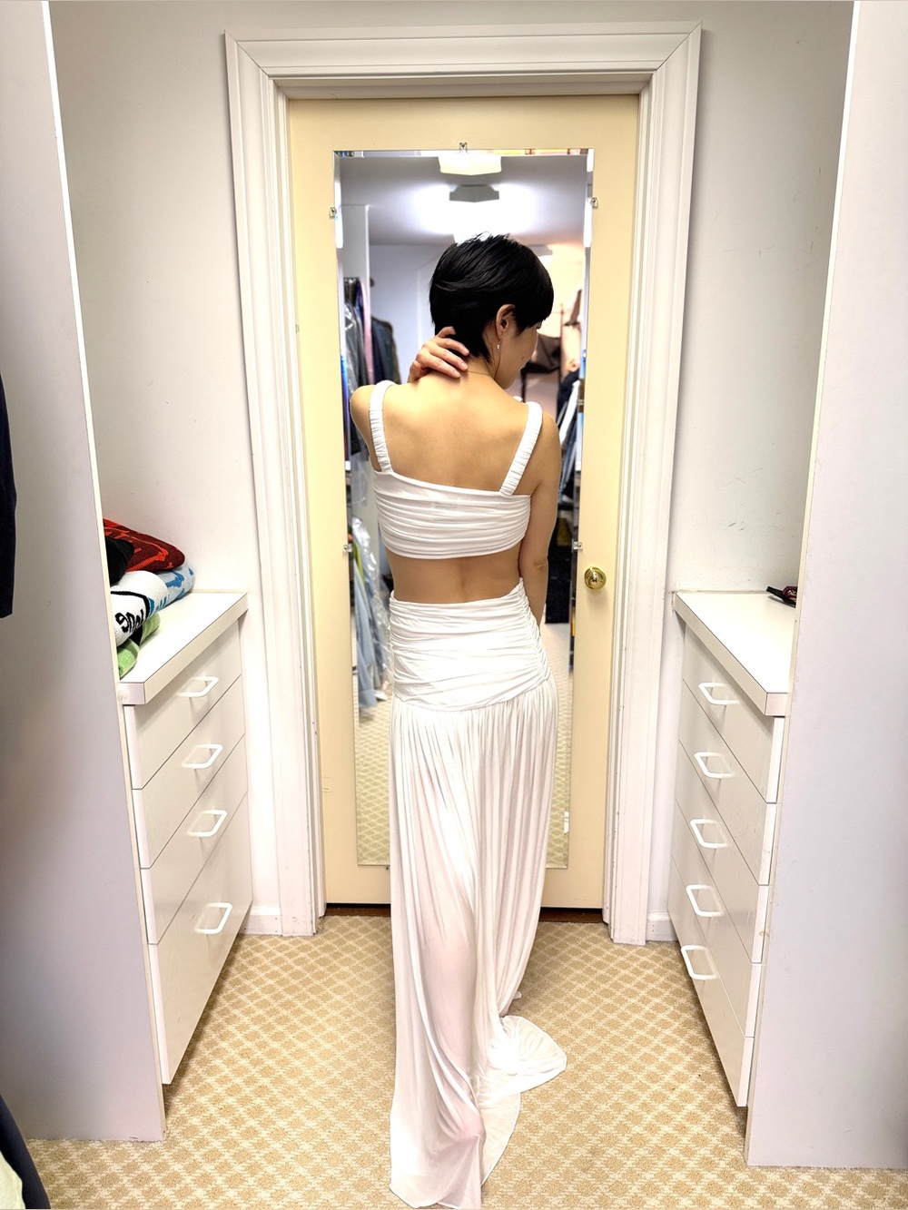 NWOT Christopher Esber White Cutout Maxi Dress, Size US 6 - Picture 3 of 6